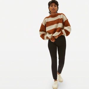 Everlane Side-Zip Stretch Cotton Pant in Black